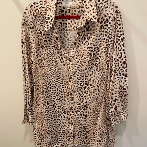 Rebecca Minkoff Leopard Print Mini Shirt Dress